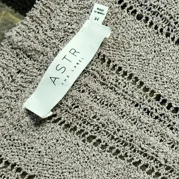 ASTR The Label Lavender Faux Wrap Pointelle Knit Lightweight Sweater Medium - Picture 8 of 8